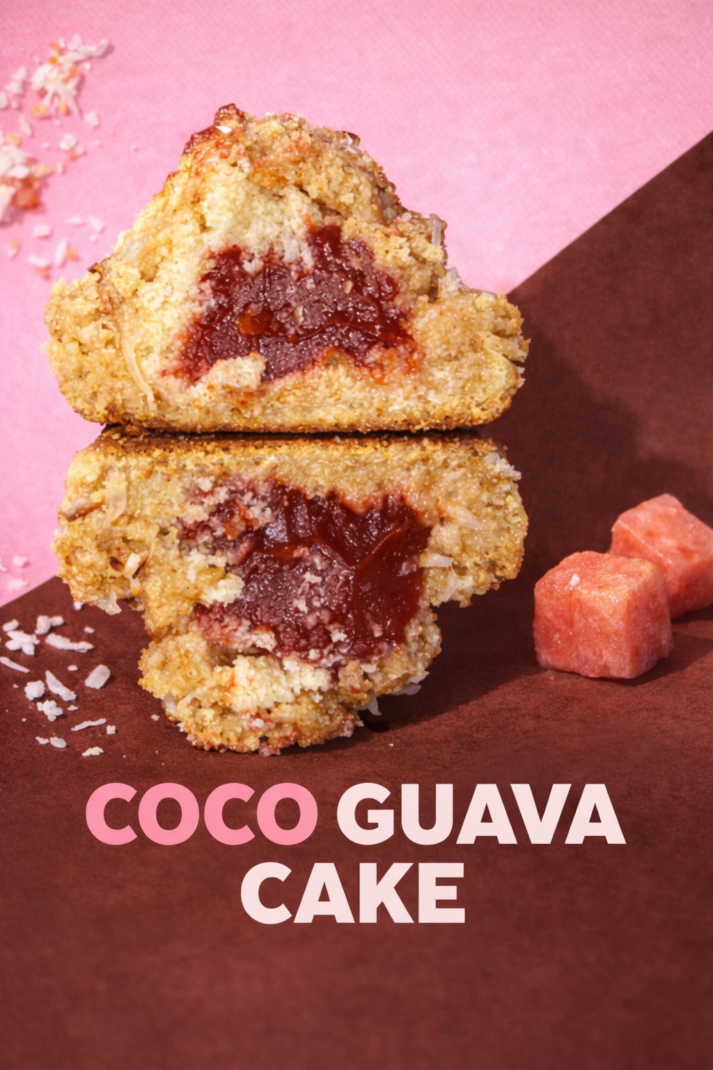 Coconut  guava cake